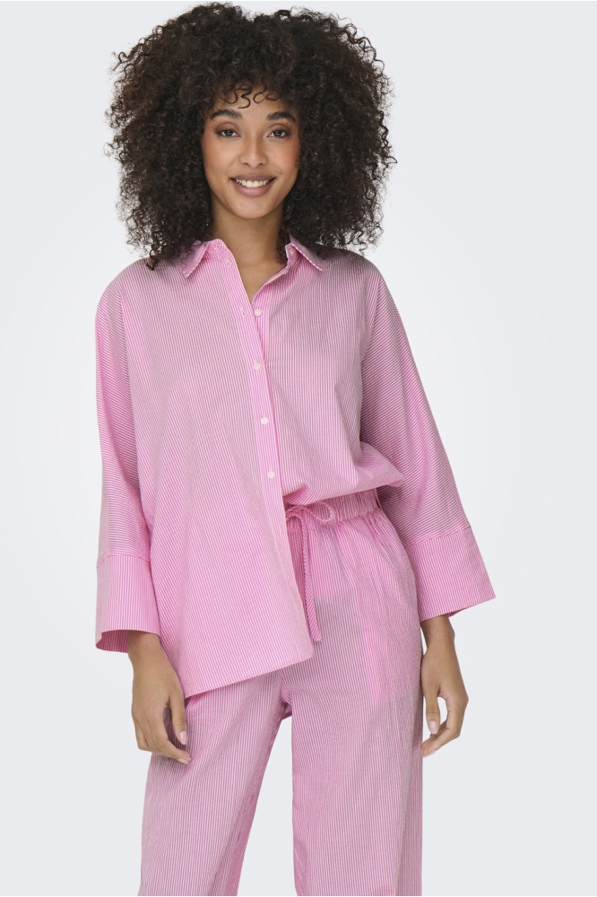ONLAUGUSTA SHIRT WVN 15347661 BONBON/CLOUD DANCER